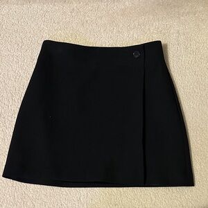 Babaton button wrap mini skirt